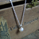 Load image into Gallery viewer, Pearl Solitaire Necklace
