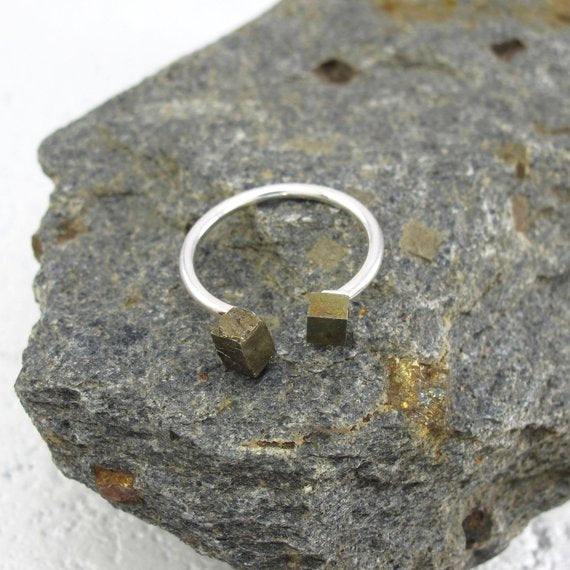 Pyrite Open Ring