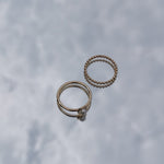 Load image into Gallery viewer, 「New」Tiny Pearl Ring with Gold Circle
