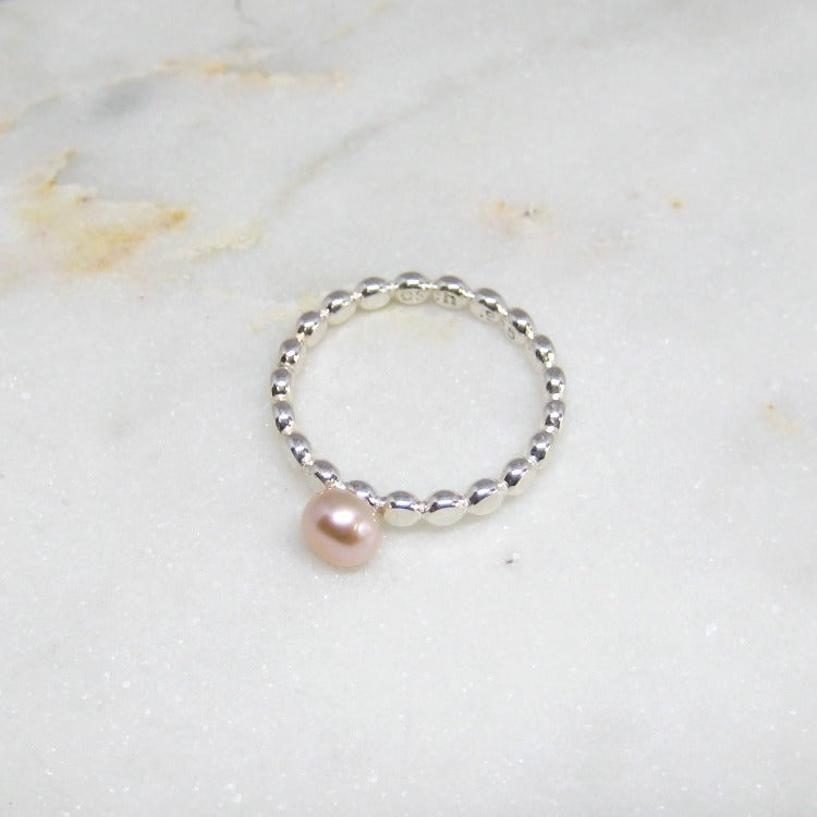 「New」Pearl on Beaded Band