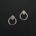 Charger l&#39;image dans la galerie, 「Nouveau」Boucles Pyrite et Cercle
