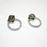 Charger l&#39;image dans la galerie, 「Nouveau」Boucles Pyrite et Cercle
