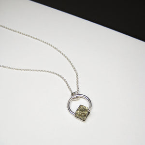 「Nouveau」Collier Pyrite et Cercle