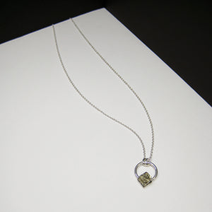 「New」Pyrite & Circle Pendant