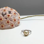 Load image into Gallery viewer, Beaded Circle &amp; Pearl Ring
