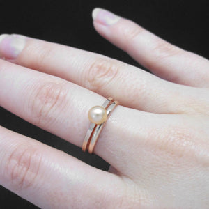 Pearl Solitaire Gold-filled Ring
