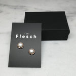 Load image into Gallery viewer, Circle &amp; Pearl Earrings
