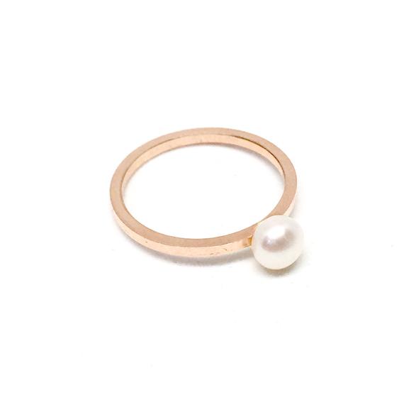 Pearl Solitaire Gold-filled Ring